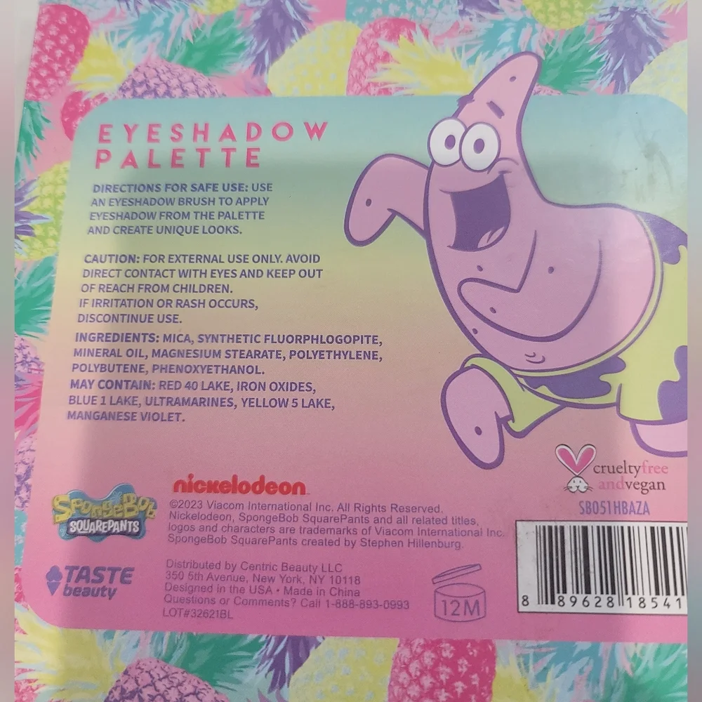 SpongeBob SquarePants Eyeshadow Palette NEW